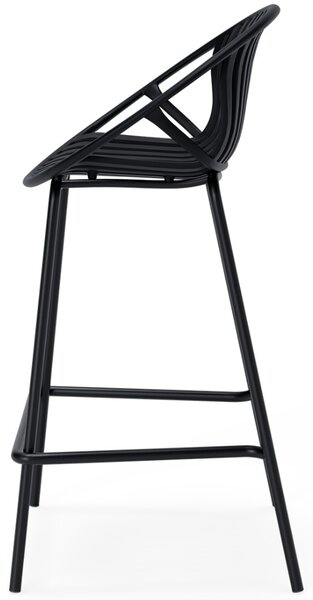 Somcasa Černá plastová barová židle Tristan 90 cm