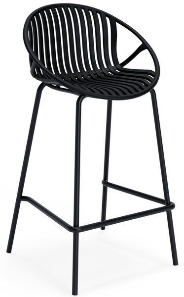 Somcasa Černá plastová barová židle Tristan 90 cm
