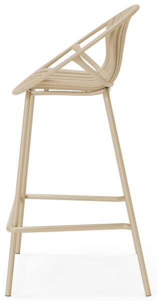 Somcasa Béžová plastová barová židle Tristan 90 cm