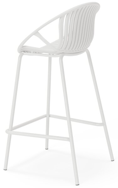 Somcasa Bílá plastová barová židle Tristan 90 cm