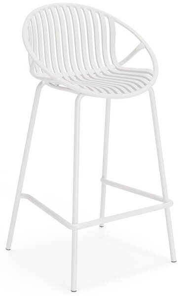 Somcasa Bílá plastová barová židle Tristan 90 cm