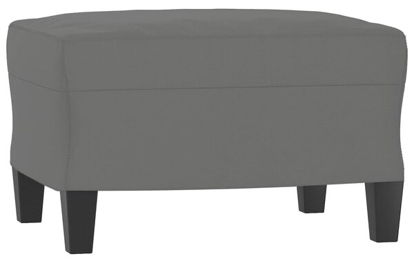 Křeslo s podnožkou tmavě šedé 60 cm tkanina z mikrovlákna 3201227