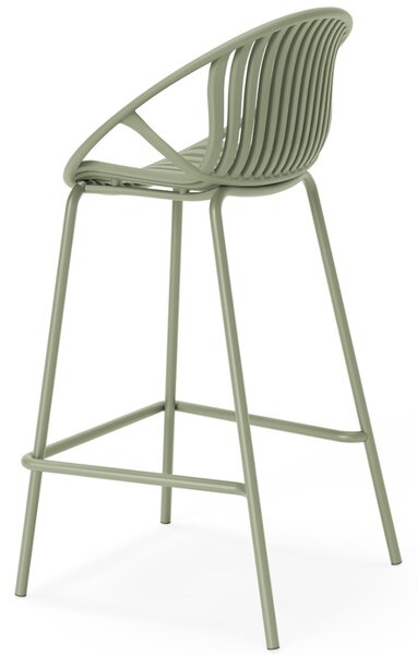 Somcasa Zelená plastová barová židle Tristan 90 cm