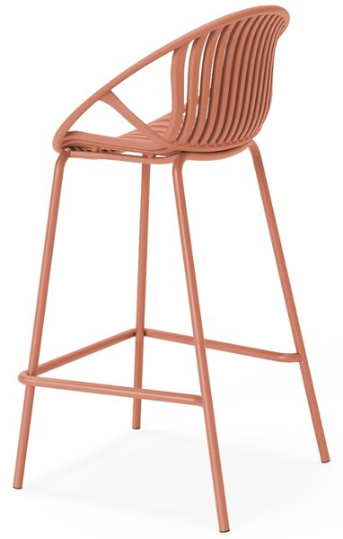 Somcasa Terakotová plastová barová židle Tristan 90 cm