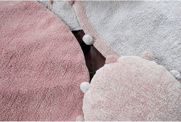 Krémový pratelný ručně tkaný bavlněný dětský koberec ø120 cm Bubbly Vintage Nude – Lorena Canals