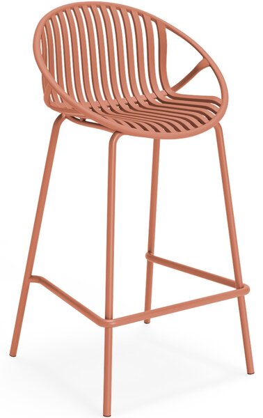 Somcasa Terakotová plastová barová židle Tristan 90 cm