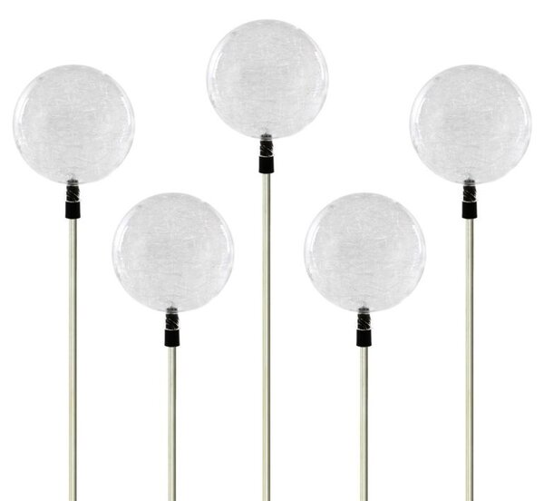 Zahradní sada solárních LED lamp - 3 skleněné koule s barevnou změnou
