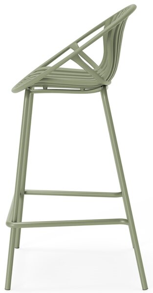 Somcasa Zelená plastová barová židle Tristan 90 cm