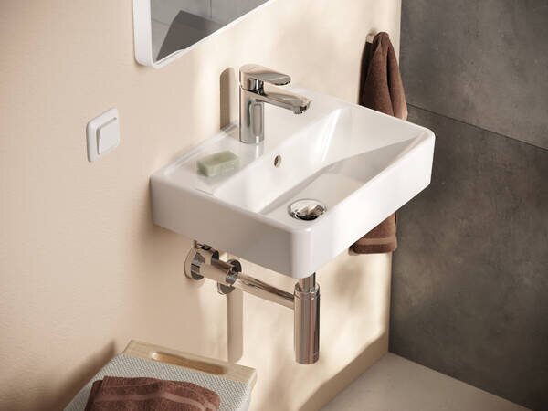 Hansgrohe Xanuia Q - Umyvátko na zeď 450x340 mm s otvorem pro baterii a přepadem, bílá 60130450