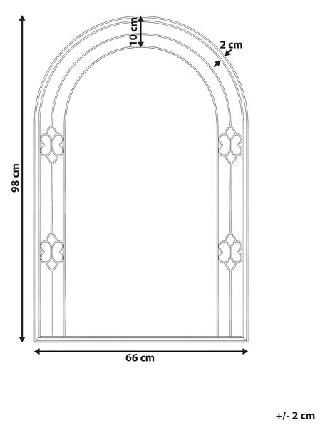 Zrcadlo MAUTRE 66 cm 98 cm Zlatá