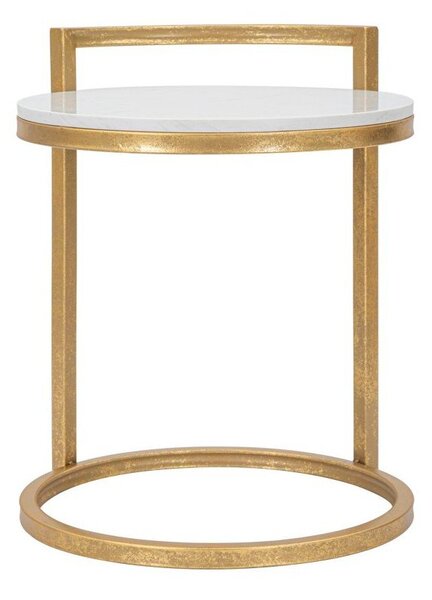 Kulatý odkládací stolek s mramorovou deskou ø 40,5 cm Round Marble – Mauro Ferretti