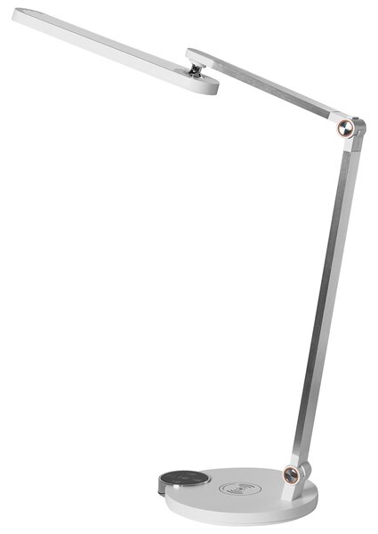 LED stolní lampa CAROY s bezdrátovou nabíječkou Bílá