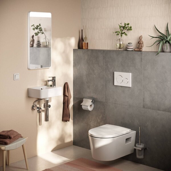 Hansgrohe EluPura Original S - Závěsné WC s WC sedátkem, AquaChannel Flush, bílá 60207450