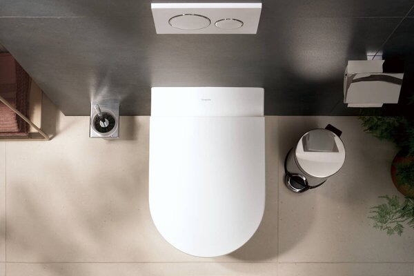 Hansgrohe EluPura Original S - Závěsné WC s WC sedátkem, AquaChannel Flush, bílá 60207450