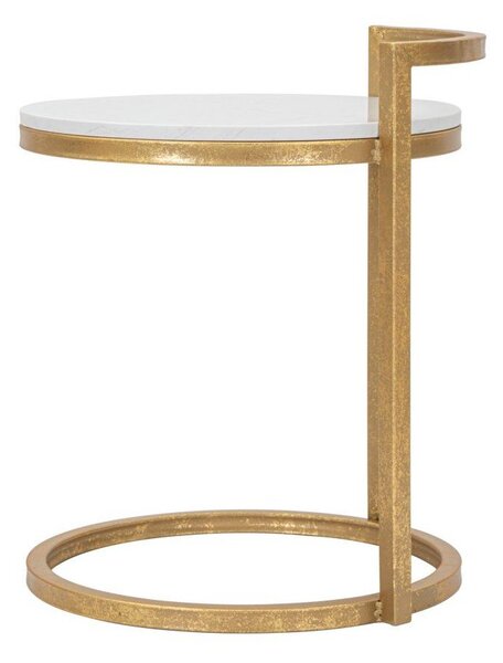 Kulatý odkládací stolek s mramorovou deskou ø 40,5 cm Round Marble – Mauro Ferretti