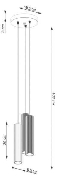 Černé závěsné svítidlo ø 19,5 cm Gleam – Sollux