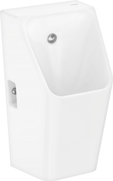 Hansgrohe EluPura Original Q - Pisoár 600/300 se zadním přívodem vody a spodním/zadním odtokem, bez okraje, bílá 60127450