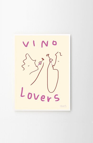 Plakát 50x70 cm Vino Lovers – Ruby Hughes – The Poster Club