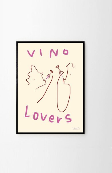 Plakát 50x70 cm Vino Lovers – Ruby Hughes – The Poster Club