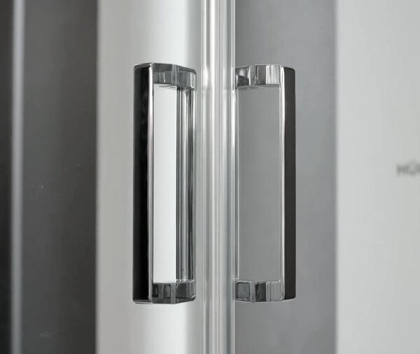 Hüppe Classics 2 EasyEntry - Posuvné dveře 2000x900/900 mm, 1/4-kruh, profil stříbrná pololesklá, čiré sklo s Anti-Plaque C25507.069.322
