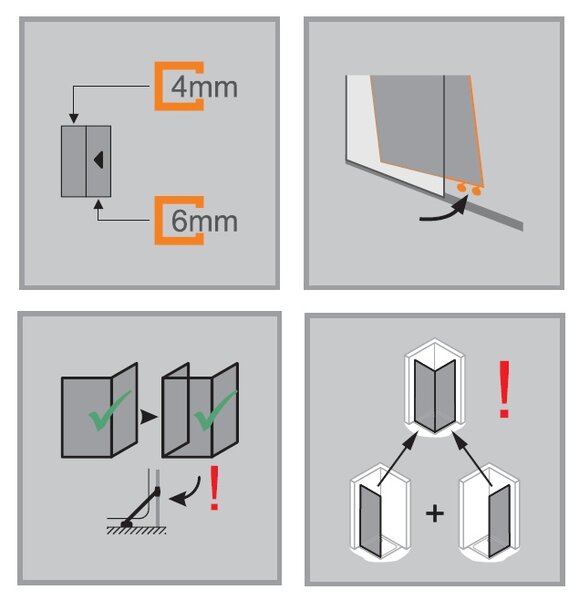 Hüppe Classics 2 EasyEntry - Posuvné dveře rohový vstup 2-dílný (1/2) 1000x2000 mm, upevnění vlevo, stříbrná pololesklá, čiré sklo s Anti-Plaque C25103.069.322