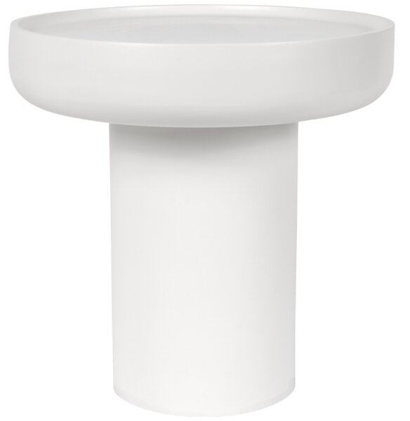 Somcasa Bílý lakovaný odkládací stolek Rodney ø50 cm