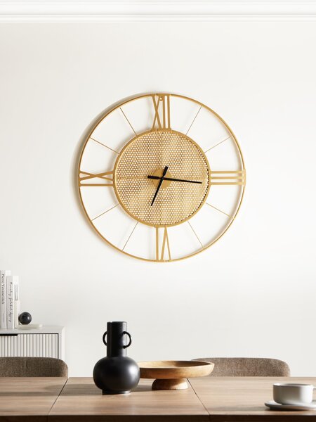Nástěnné hodiny BLAMERE 80 cm Kov Zlatá