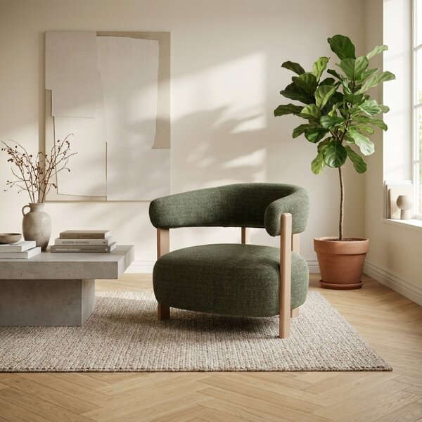 LÉTO -15% Somcasa Zelené čalouněné křeslo Manila