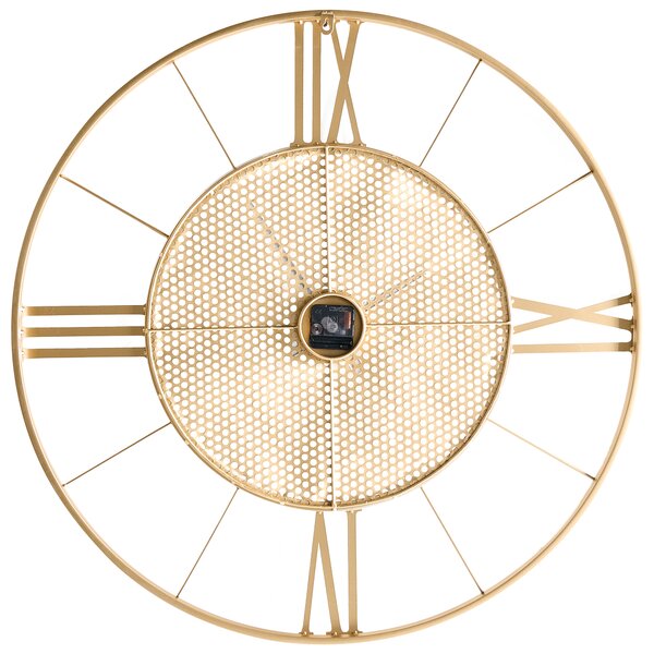 Nástěnné hodiny BLAMERE 80 cm Kov Zlatá