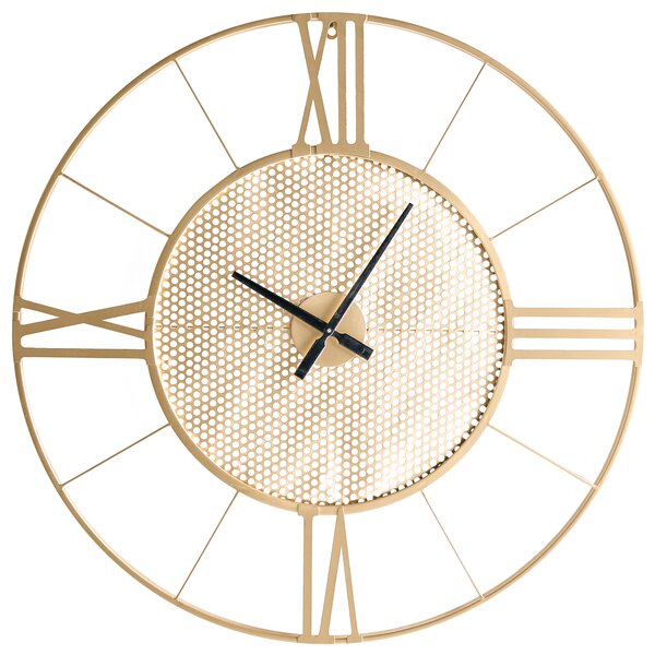 Nástěnné hodiny BLAMERE 80 cm Kov Zlatá