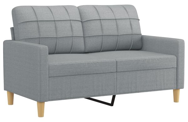 4dílná sedací souprava s poduškami světle šedá textil 3201250