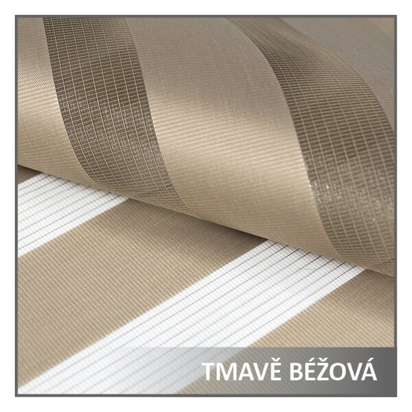 Roleta Den Noc neinvazivní soft Tmavě béžová 40x150 cm