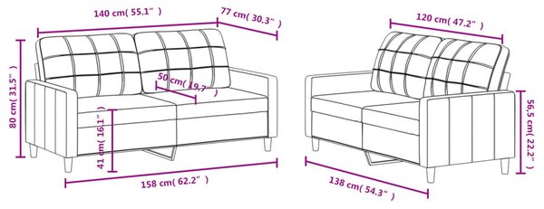 2dílná sedací souprava s poduškami černá textil 3201278