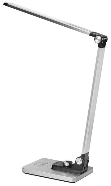 LED stolní lampa ENIF s bezdrátovou nabíječkou Stříbrná