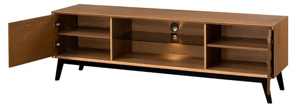 Szynaka TV stolek Lazure 25 s LED osvětlením 180 cm dub Rustikal karamelový