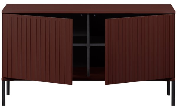 WOOOD Červený dřevěný TV stolek New Gravure 100 x 44 cm