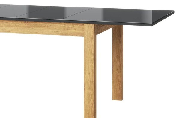 Szynaka Rozkládací jídelní stůl Kama II 40 136/210 cm dub Camargue/černý