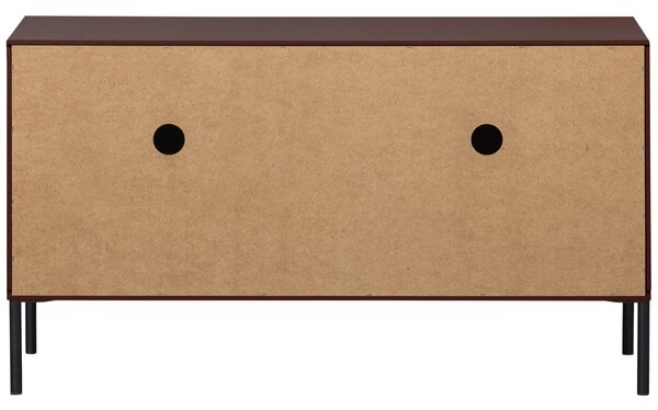 WOOOD Červený dřevěný TV stolek New Gravure 100 x 44 cm