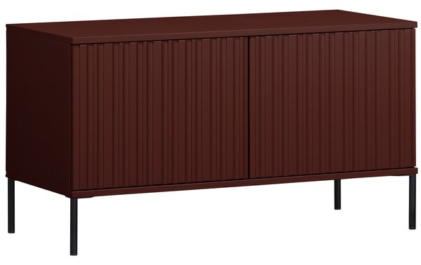 WOOOD Červený dřevěný TV stolek New Gravure 100 x 44 cm