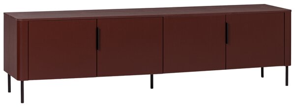 WOOOD Červený dřevěný TV stolek Gunnar 200 x 44 cm
