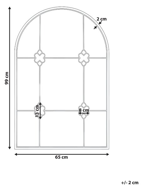 Zrcadlo THULAY 65 cm 99 cm Zlatá