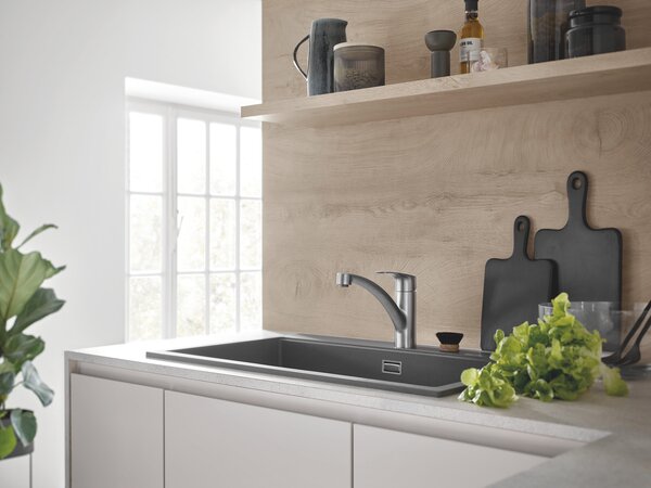 GROHE Eurosmart - Páková dřezová baterie, DN 15, SuperSteel 33281DC3