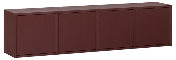 WOOOD Červený dřevěný TV stolek Merel 200 x 39 cm