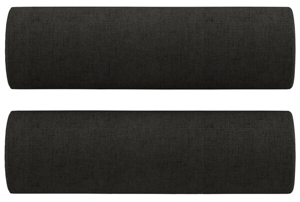 3dílná sedací souprava s polštáři černá textil 3201790