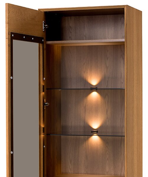 Szynaka Vitrína Lazure 10 s LED osvětlením 60 cm dub Rustikal karamelový