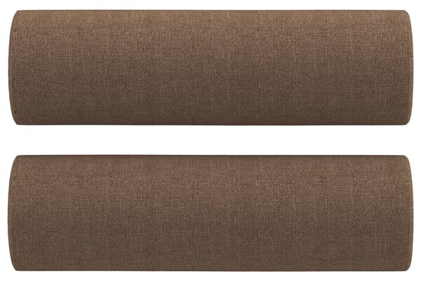 3dílná sedací souprava s polštáři hnědá textil 3201555