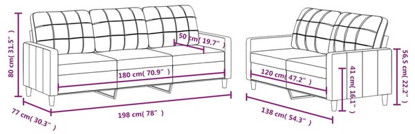 2dílná sedací souprava s poduškami světle šedá textil 3201306