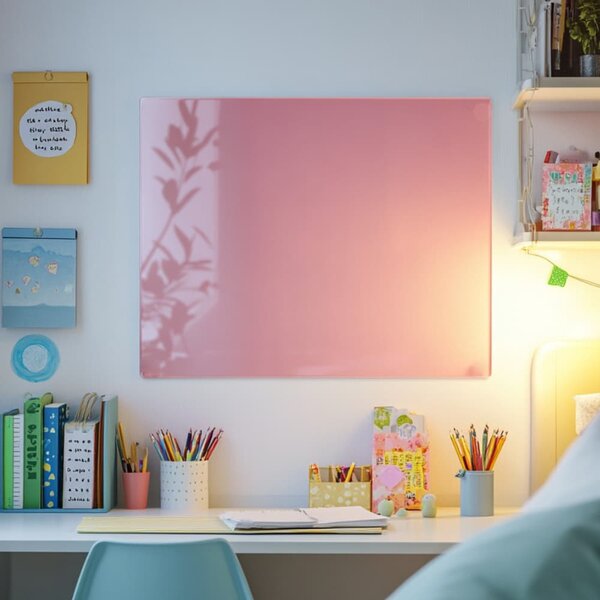 Růžová perlová skleněná magnetická tabule Smatab® - 40 × 60 cm
