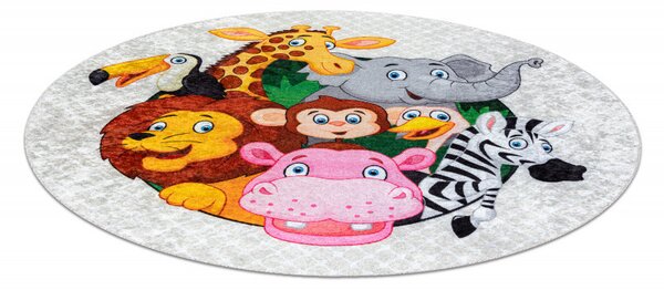 Dětský kusový koberec Junior 51595.801 Africa Kruh Ø 80 cm