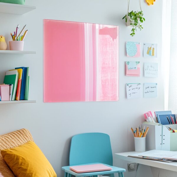 Růžová perlová skleněná magnetická tabule Smatab® - 40 × 60 cm